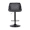 Armen Living Toby Gray Faux Leather Adjustable Height Swivel Black Wood and Metal Bar Stool LCTOSWBABLGR - alternate 4